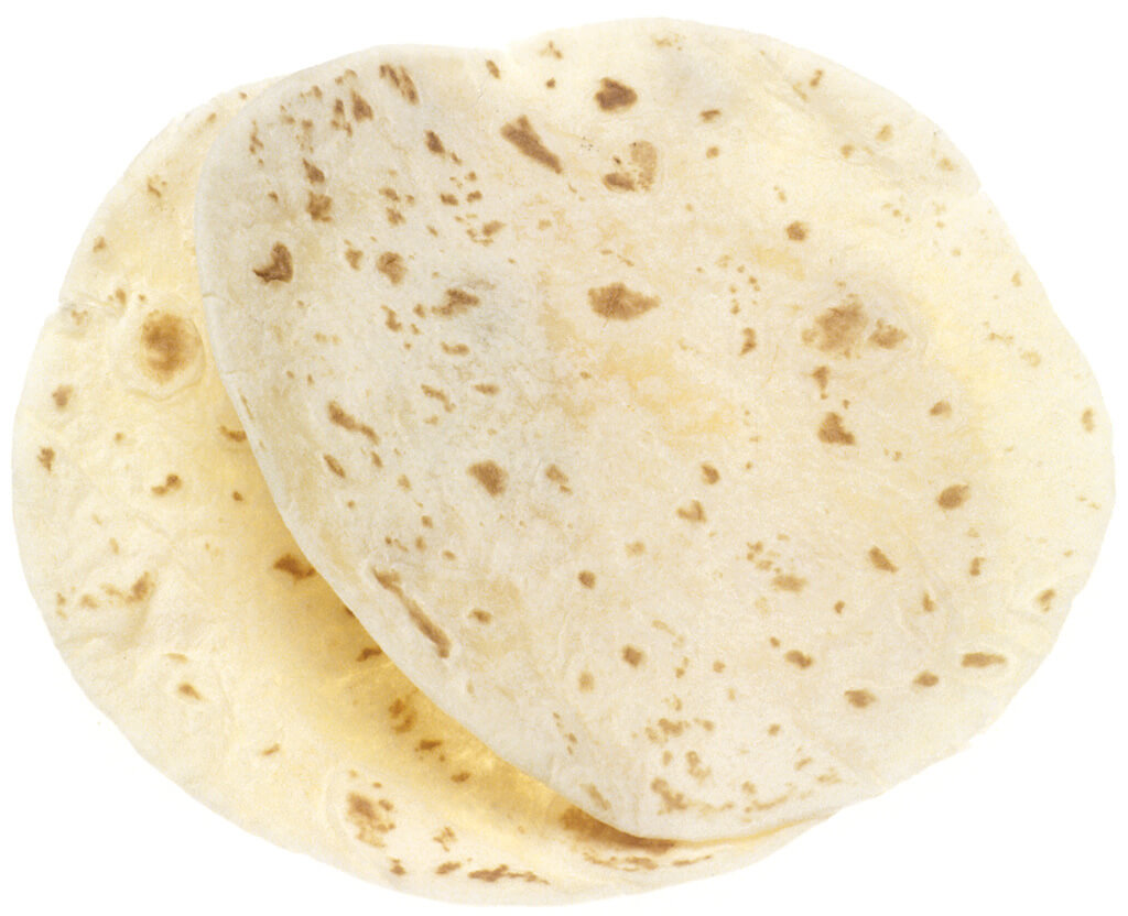 Thin, round flat bread/wraps. 